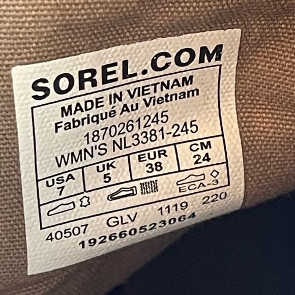 Sorel Cate Bootie Ankle Boot Leather Block Heel Major Brown. 7 - Picture 11 of 13